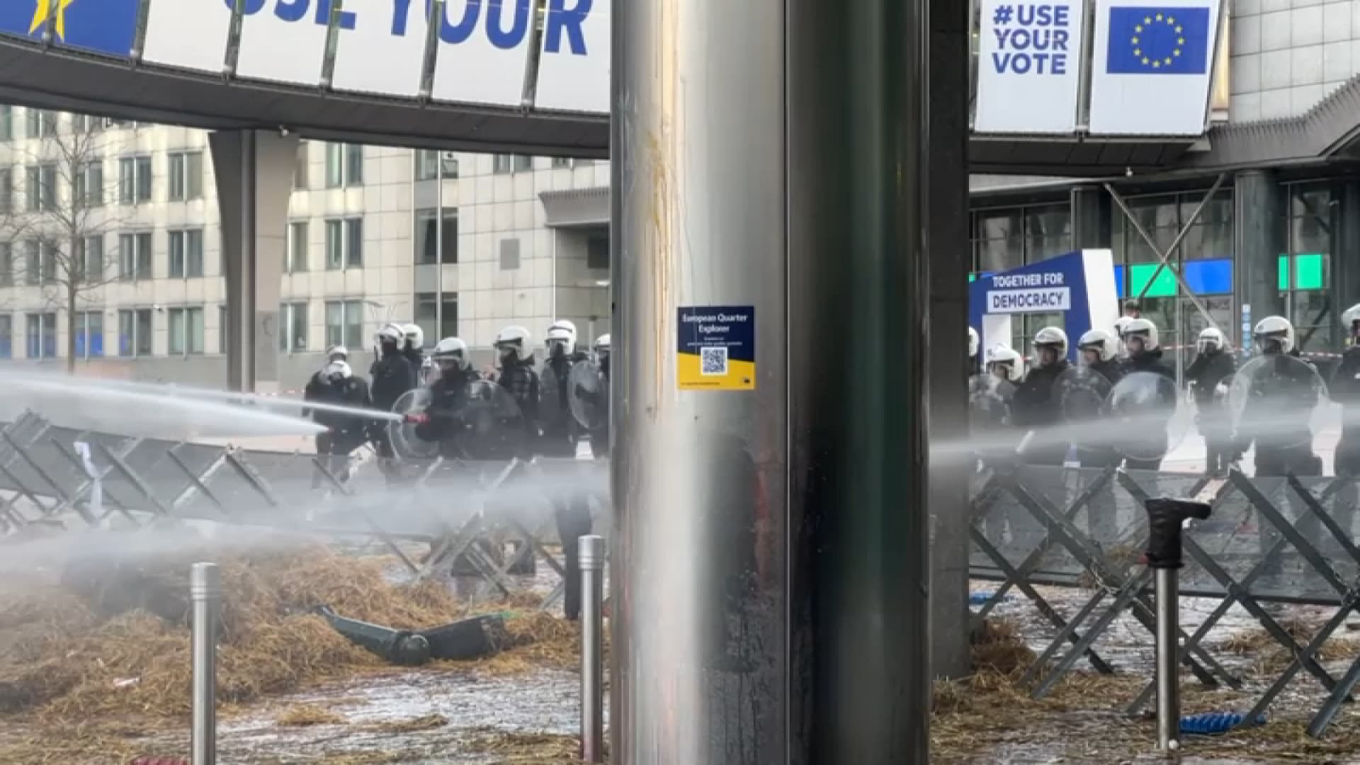Agriculteurs: tensions à Bruxelles ce 1er février 2024 Agriculteurs: tensions à Bruxelles ce 1er février 2024