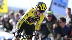 Pauline Ferrand-Prévot lors du course avec l'équipe Visma-Lease a bike en 2025 (illustration)