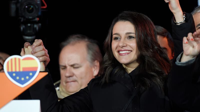 Inés Arrimadas après l'annonce des résultats. 