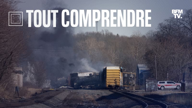 TOUT COMPRENDRE - Pourquoi l'inquiétude gagne l'Ohio après le déraillement d'un train de produits chimiques