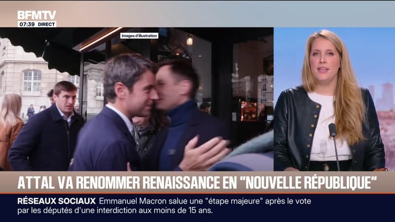 Gabriel Attal veut rebaptiser son parti "Renaissance" en "Nouvelle République"... comme le journal local qui ironise et dénonce le "plagiat" de l'ancien Premier ministre