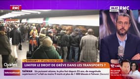Limite du droit de grève dans les transports : "Les gens de la SNCF, RATP, font une obstruction à la libre circulation des voyageurs", estime Grégory