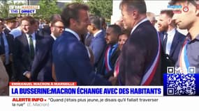 Marseille: Emmanuel Macron est arrivé dans la cité de La Busserine