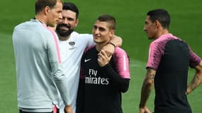 Thomas Tuchel et Marco Verratti