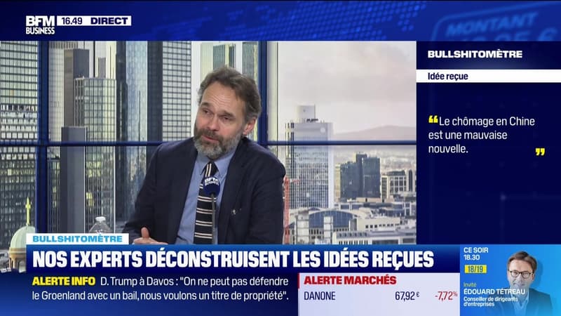 Bullshitomètre : "Le chômage en Chine est une mauvaise nouvelle" - FAUX répond Charles Monot - 21/01
