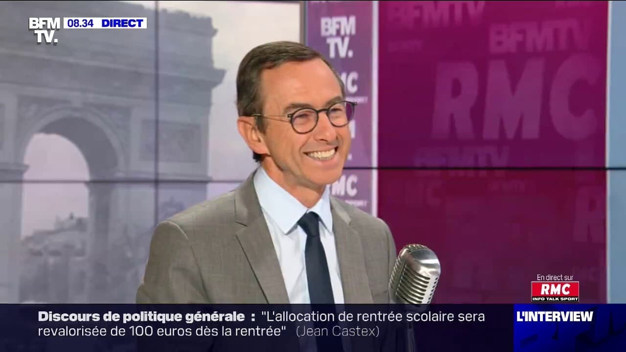 Bruno Retailleau répondait aux questions d'Apolline de Malherbe sur RMC