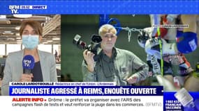 Carole Lardot-Bouillé, rédactrice en chef de l'Union, affirme que le journaliste agressé à Reims "lutte en ce moment entre la vie et la mort"