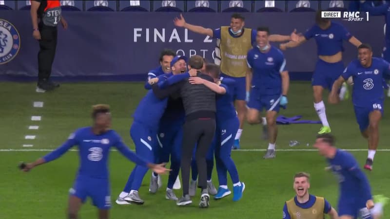 Manchester City-Chelsea: l’explosion de joie des Blues avec Tuchel au coup de sifflet final