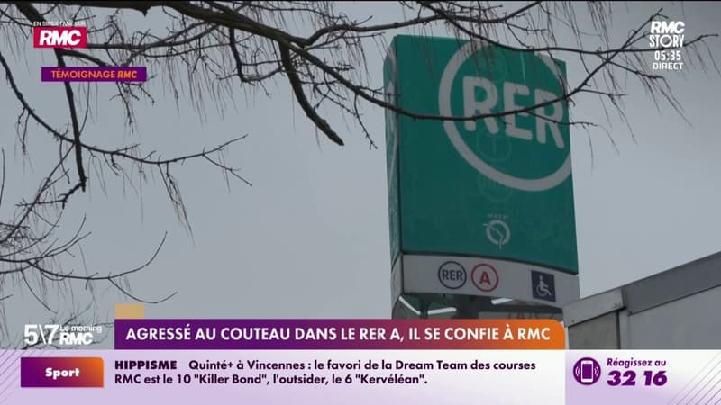Agressé au couteau dans le RER A, il se confie à RMC