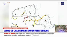 Inondations dans le Pas-de-Calais: la vigilance rouge crues maintenue