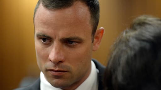 L'athlète Oscar Pistorius lors de l'audience du 24 mars 2014 au tribunal de Pretoria.