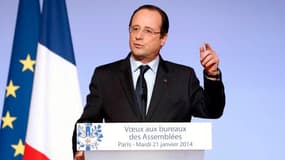 François Hollande, lors de ses voeux aux acteurs de l'économie et de l'emploi, le 21 janvier.