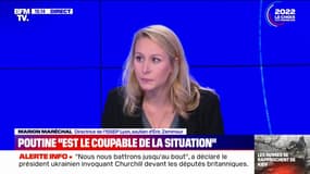 Marion Maréchal: "Vladimir Poutine est le coupable de la situation" mais il y a "une multiplication de responsabilités partagées"