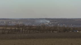 Vue sur la ville de Soledar, située à environ 30km de celle de Siversk (Illustration). 