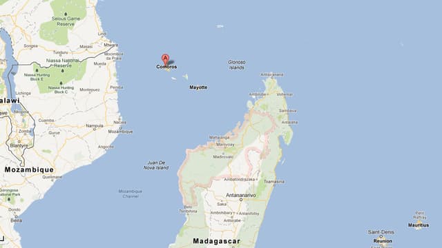 Les Comores, au Nord-Ouest de Madagascar (Sud-Est de l'Afrique).
