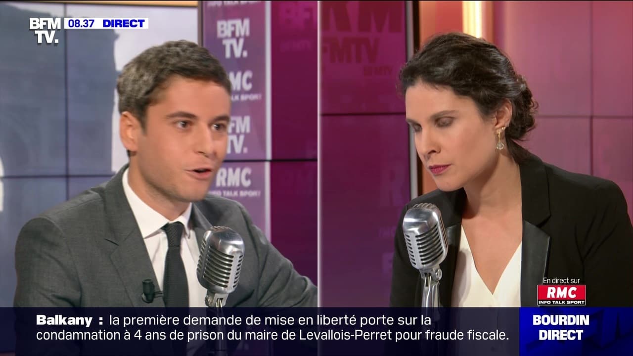 Gabriel Attal face à Apolline de Malherbe en direct - 28/10