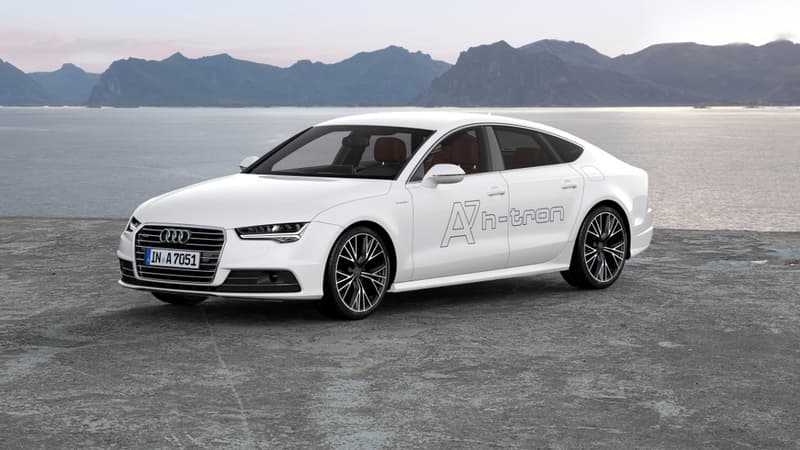 L’Audi A7 h-tron quattro fonctionne à l'aide d'une pile à combustible.