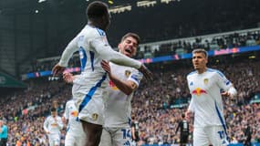 Les joueurs de Leeds, le 21 avril 2025