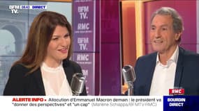 Marlène Schiappa donne les contours du projet de loi interdisant la diffusion de vidéos non-floutées des forces de l'ordre face à Jean-Jacques Bourdin