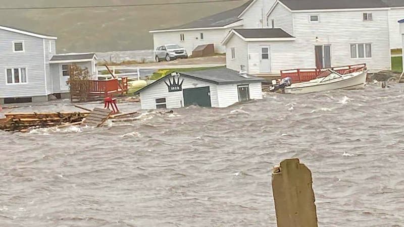 Les dégâts causés par l'ouragan Fiona au Canada, le 24 septembre 2022.