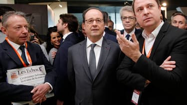 François Hollande au salon des entrepreneurs.