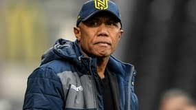 L'entraîneur de Nantes, Antoine Kombouaré, lors du match de Ligue 1 à Angers, le 14 février 2021