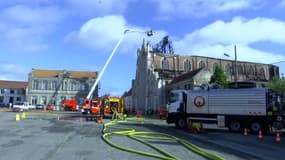 Dégâts sur l'église de l'Immaculée-Conception à Saint-Omer ce lundi 2 septembre