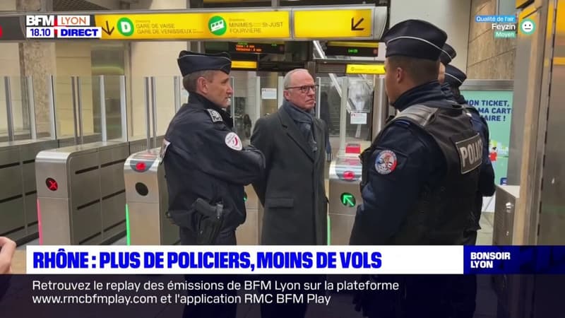 Rhône : plus de policiers et moins de vols