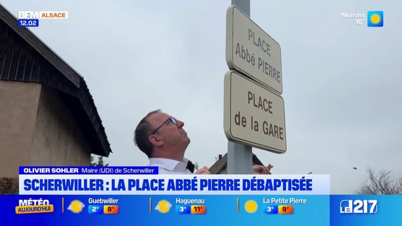 Scherwiller: la ville débaptise sa place Abbé Pierre et réinstaure son nom historique