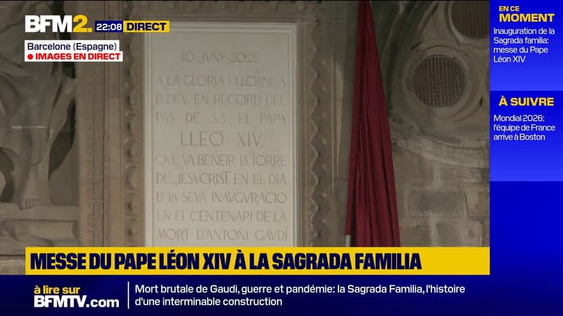 Léon XIV inaugure une plaque commémorant sa visite à la Sagrada Familia