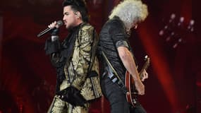 Adam Lambert et Brian May sur la scène du Global Citizen Festival