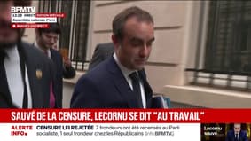 Après le rejet des motions de censure, Sébastien Lecornu se dit "au travail"