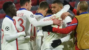 Le PSG reste sur un succès éclatant contre le Bayern Munich avec un doublé de Kylian Mbappé (2e à droite) en Ligue des champions, le 7 avril 2021 à Munich
