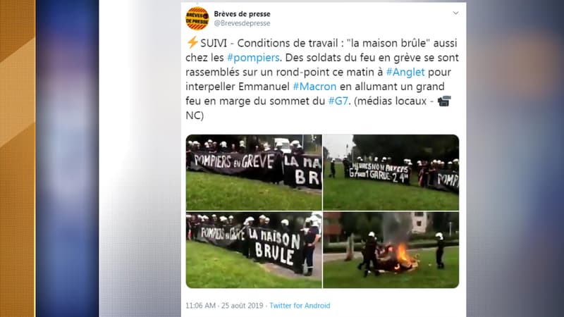 Les soldats du feu d'Anglet en grève ce dimanche