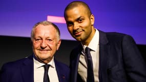 Jean-Michel Aulas et Tony Parker, en août 2020