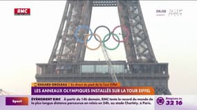 JO : Les anneaux olympiques visibles sur la Tour Eiffel