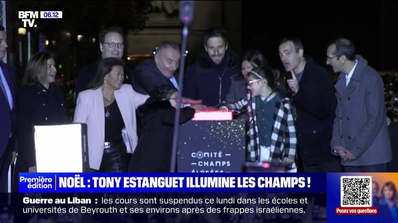 Regarder la vidéo Plusieurs milliers de personnes réunies pour l’illumination des Champs-Elysées avec Tony Estanguet