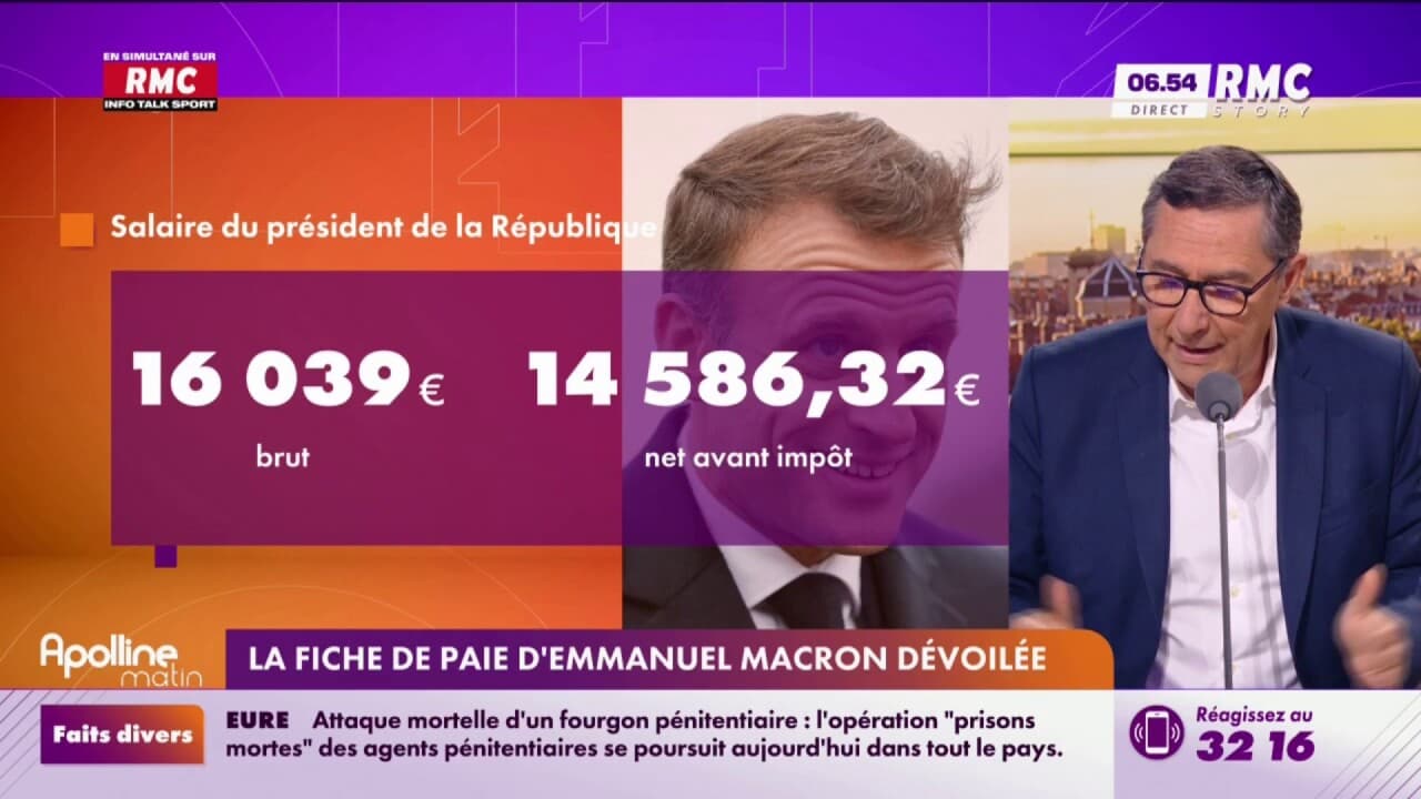 Raconteznous La fiche de paie d'Emmanuel Macron dévoilée