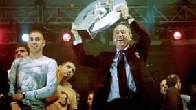 Houllier aux côtés de Benzema en 2007