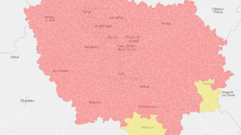 Prévisions pollution de l'air en Île-de-France d'Air Parif le 18 juin 2022