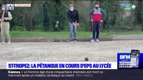 Saint-Tropez: la pétanque en cours d'EPS au lycée