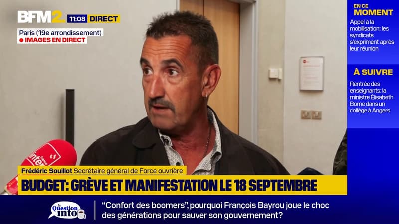 Manifestation intersyndicale du 18 septembre: Frédéric Souillot (FO) annonce un appel 
