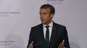 Emmanuel Macron donnait une conférence de presse depuis Salzbourg ce mercredi. 