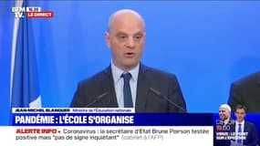 Jean-Michel Blanquer: "Les écoles et les établissements sont ouverts pour assurer l'information des familles et une permanence pédagogique"