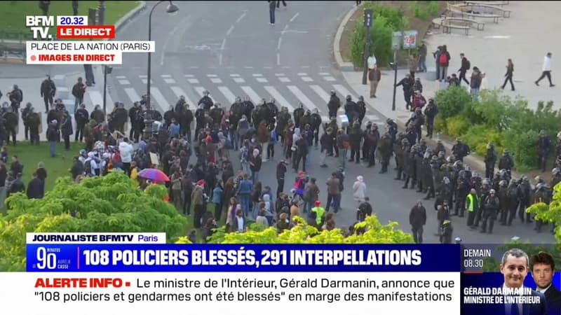 Manifestation du 1er-Mai à Paris: la place de la Nation évacuée dans le calme