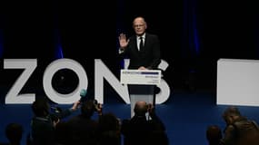 Edouard Philippe lors du premier congrès interrégional du parti au Palais des Congrès, à Bordeaux, dans le sud-ouest de la France, le 26 janvier 2025.