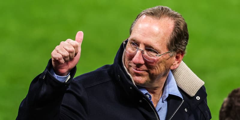 John Textor en marge d'un match de Lyon, mai 2025