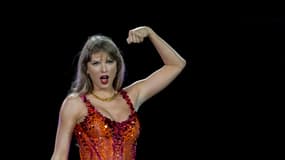 Taylor Swift lors du "The Eras Tour" à Miami, le 18 octobre 2024. 