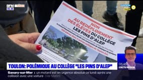 Toulon: parents et professeurs du collège "Les Pins d'Alep" s'opposent au redéploiement des élèves