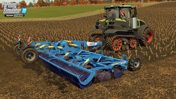 Un tracteur est en train de cultiver une parcelle. Un tracteur est en train de cultiver une parcelle.